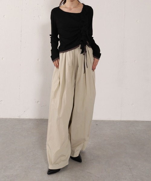 archives（アルシーヴ）の「コットンライクカーゴＰＴ（カーゴパンツ・レディース・ピンク/アイボリー/オリーブ・MEDIUM）」の14枚目の写真