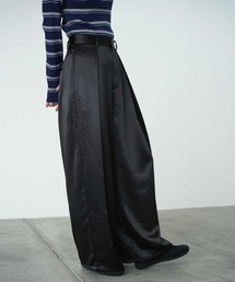 Bulue.（ブルー）の「【Bulue.】サテンタックワイドパンツ（スラックス）」