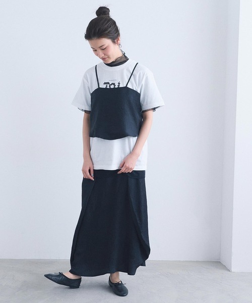 I am I in fact...(アイアムアイインファクト)の「_halfmoon bustier(キャミソール・レディース・ブラック/アイボリー/グレー・FREE)」の22枚目の写真