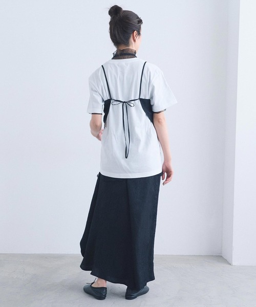 I am I in fact...(アイアムアイインファクト)の「_halfmoon bustier(キャミソール・レディース・ブラック/アイボリー/グレー・FREE)」の21枚目の写真