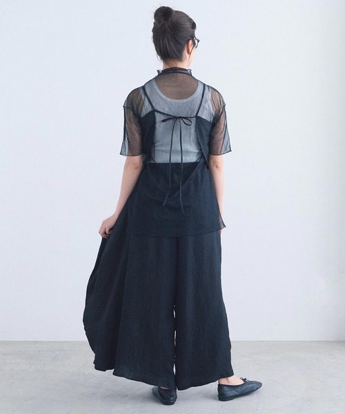 I am I in fact...(アイアムアイインファクト)の「_halfmoon bustier(キャミソール・レディース・ブラック/アイボリー/グレー・FREE)」の13枚目の写真