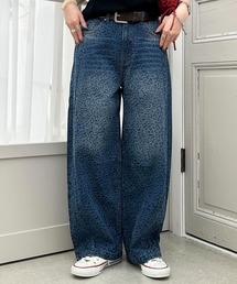 DOUBLE NAME | レオパード柄カーブデニムパンツ(デニムパンツ)