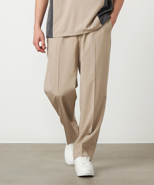 COMME CA ISM（コムサイズム）の「ライトウエイトポリエステル リラックスワイドテーパードパンツ（スラックス・メンズ・グレー/ベージュ/ブラック・LARGE/MEDIUM/SMALL）」の3枚目の写真