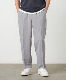 COMME CA ISM | ライトウエイトポリエステル リラックスワイドテーパードパンツ(スラックス)