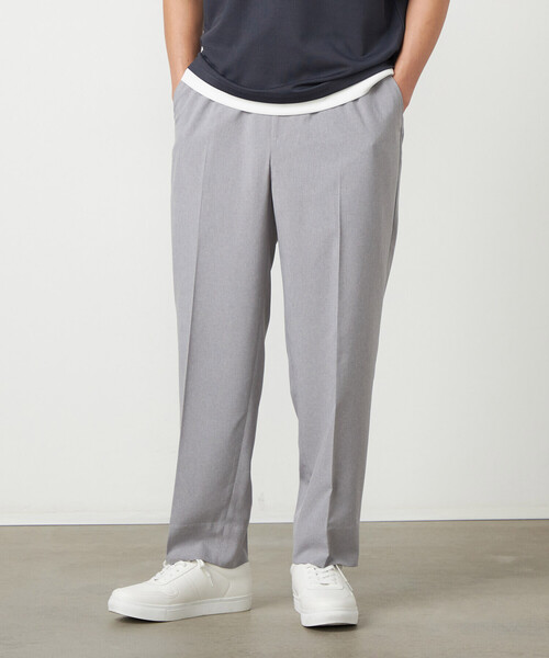 COMME CA ISM（コムサイズム）の「ライトウエイトポリエステル リラックスワイドテーパードパンツ（スラックス・メンズ・グレー/ベージュ/ブラック・LARGE/MEDIUM/SMALL）」の6枚目の写真