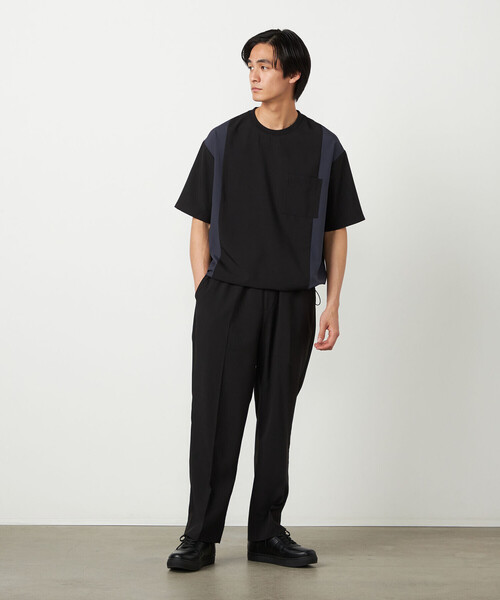 COMME CA ISM（コムサイズム）の「ライトウエイトポリエステル リラックスワイドテーパードパンツ（スラックス・メンズ・グレー/ベージュ/ブラック・LARGE/MEDIUM/SMALL）」の9枚目の写真