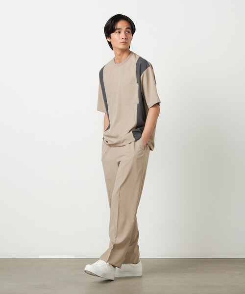 COMME CA ISM（コムサイズム）の「ライトウエイトポリエステル リラックスワイドテーパードパンツ（スラックス・メンズ・グレー/ベージュ/ブラック・LARGE/MEDIUM/SMALL）」の15枚目の写真