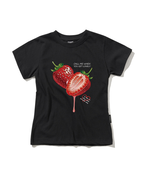 ELIMENO(エリメノ)の「EL スウィートベリー スリムフィット 半袖Tシャツ 2カラー(Tシャツ/カットソー・レディース・ブラック/ホワイト・1/2/3)」の3枚目の写真