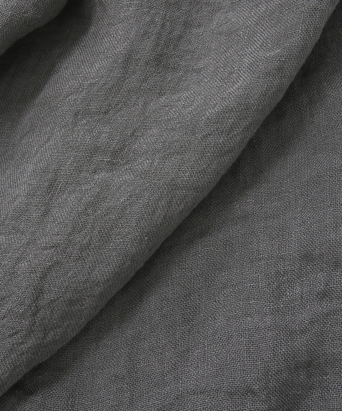 IENA(イエナ)の「ASAUCE MELER/アソースメレ フランダースサン リネンガーゼ(ストール/ショール・レディース・サックスブルー/チャコールグレー/ホワイト・FREE)」の5枚目の写真