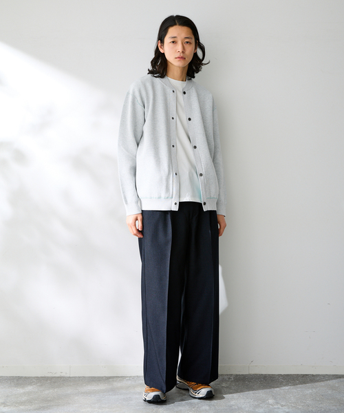 B.C STOCK（ベーセーストック）の「ANTS & ELEPHANTS / アンツアンドエレファンツ 2TONE SWEATLIKE リブCD（カーディガン/ボレロ・メンズ・ネイビー/ベージュ/チャコールグレー/レッド・LARGE/MEDIUM）」の5枚目の写真