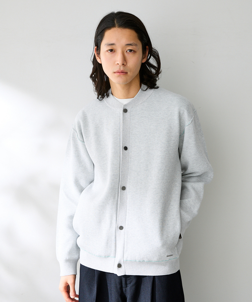 B.C STOCK（ベーセーストック）の「ANTS & ELEPHANTS / アンツアンドエレファンツ 2TONE SWEATLIKE リブCD（カーディガン/ボレロ・メンズ・ネイビー/ベージュ/チャコールグレー/レッド・LARGE/MEDIUM）」の7枚目の写真