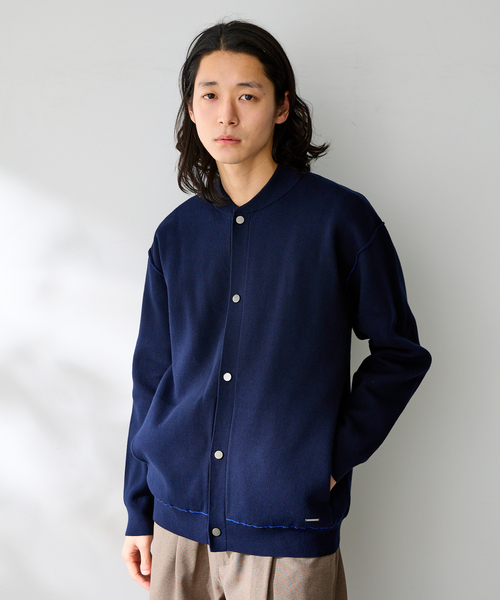 B.C STOCK（ベーセーストック）の「ANTS & ELEPHANTS / アンツアンドエレファンツ 2TONE SWEATLIKE リブCD（カーディガン/ボレロ・メンズ・ネイビー/ベージュ/チャコールグレー/レッド・LARGE/MEDIUM）」の15枚目の写真