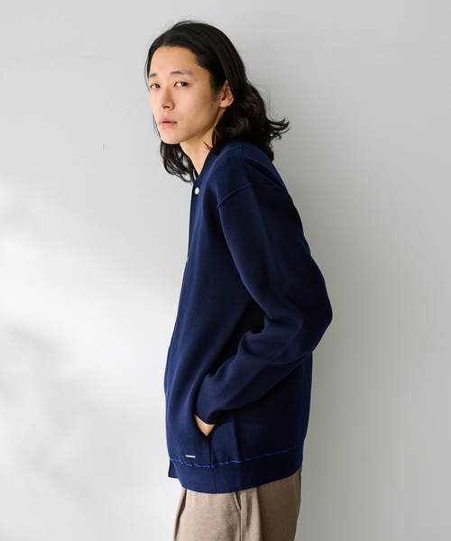 B.C STOCK（ベーセーストック）の「ANTS & ELEPHANTS / アンツアンドエレファンツ 2TONE SWEATLIKE リブCD（カーディガン/ボレロ・メンズ・ネイビー/ベージュ/チャコールグレー/レッド・LARGE/MEDIUM）」の16枚目の写真