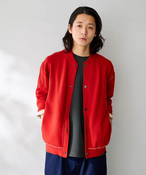 B.C STOCK（ベーセーストック）の「ANTS & ELEPHANTS / アンツアンドエレファンツ 2TONE SWEATLIKE リブCD（カーディガン/ボレロ・メンズ・ネイビー/ベージュ/チャコールグレー/レッド・LARGE/MEDIUM）」の19枚目の写真