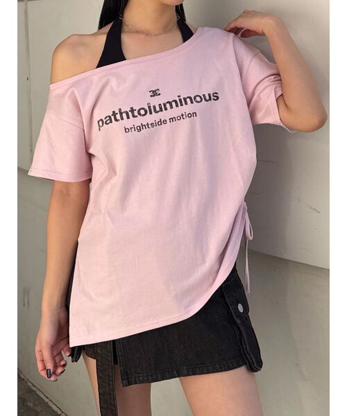 EMODA(エモダ)の「ルーズネックストリングTシャツ(Tシャツ/カットソー・レディース・ピンク/グレー/ホワイト/ブラック・FREE)」の20枚目の写真