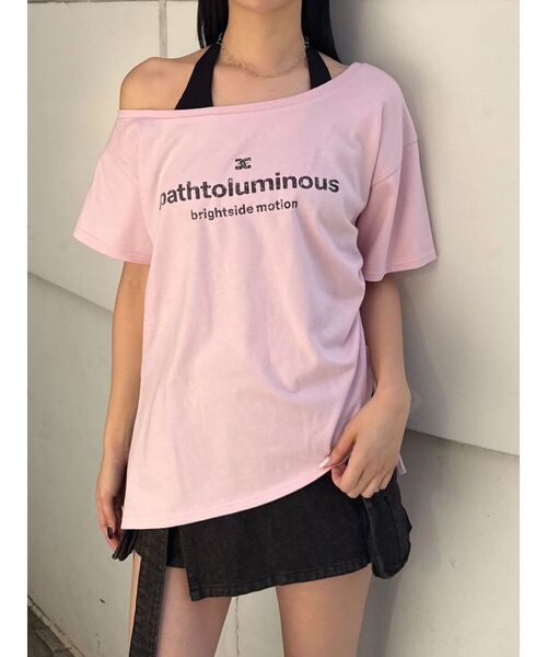 EMODA(エモダ)の「ルーズネックストリングTシャツ(Tシャツ/カットソー・レディース・ピンク/グレー/ホワイト/ブラック・FREE)」の21枚目の写真