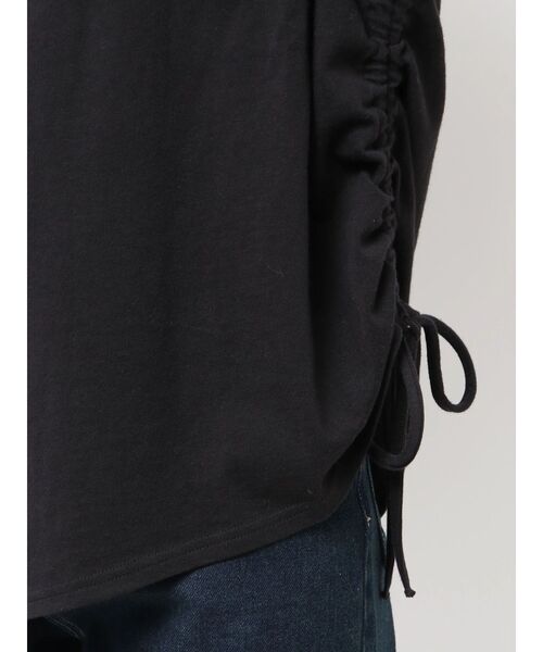 EMODA(エモダ)の「ルーズネックストリングTシャツ(Tシャツ/カットソー・レディース・ピンク/グレー/ホワイト/ブラック・FREE)」の7枚目の写真