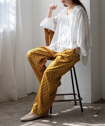VitaFelice（ヴィータフェリーチェ）の「レーヨンブロックプリントパンツ 春服 柄パンツ（その他パンツ）」