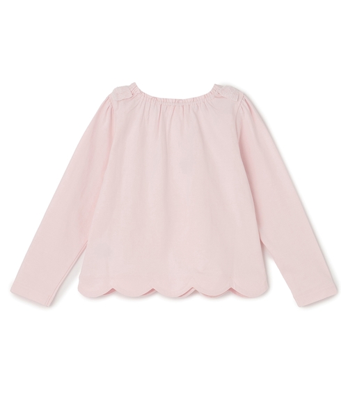 mezzo piano(メゾピアノ)の「バレリーナロゴ 長袖Tシャツ(Tシャツ/カットソー・キッズ・ラベンダー/オフホワイト/ライトピンク・120cm/130cm/110cm/140cm)」の4枚目の写真
