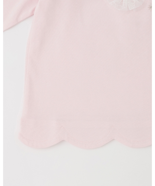 mezzo piano(メゾピアノ)の「バレリーナロゴ 長袖Tシャツ(Tシャツ/カットソー・キッズ・ラベンダー/オフホワイト/ライトピンク・120cm/130cm/110cm/140cm)」の7枚目の写真