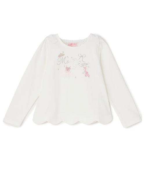 mezzo piano(メゾピアノ)の「バレリーナロゴ 長袖Tシャツ(Tシャツ/カットソー・キッズ・ラベンダー/オフホワイト/ライトピンク・120cm/130cm/110cm/140cm)」の12枚目の写真