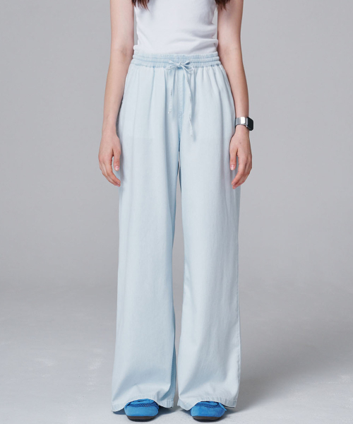 MALOUPE（マロップ）の「9144 テンセルバンディングデニム（ライトインディゴ）（デニムパンツ・レディース・ダークネイビー・SMALL/MEDIUM）」の2枚目の写真