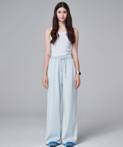MALOUPE（マロップ）の「9144 テンセルバンディングデニム（ライトインディゴ）（デニムパンツ・レディース・ダークネイビー・SMALL/MEDIUM）」の4枚目の写真