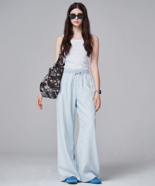MALOUPE（マロップ）の「9144 テンセルバンディングデニム（ライトインディゴ）（デニムパンツ・レディース・ダークネイビー・SMALL/MEDIUM）」の5枚目の写真