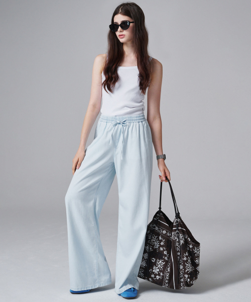 MALOUPE（マロップ）の「9144 テンセルバンディングデニム（ライトインディゴ）（デニムパンツ・レディース・ダークネイビー・SMALL/MEDIUM）」の6枚目の写真