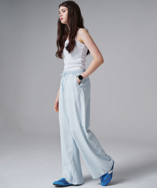 MALOUPE（マロップ）の「9144 テンセルバンディングデニム（ライトインディゴ）（デニムパンツ・レディース・ダークネイビー・SMALL/MEDIUM）」の7枚目の写真