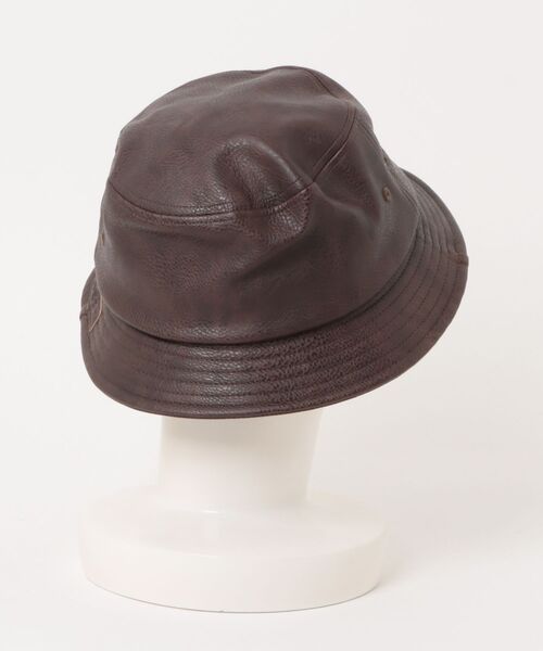 AVIREX（アヴィレックス）の「【AVIREX】SYNTHETIC LEATHER BUCKET HAT（ハット・メンズ・ブラウン・FREE）」の9枚目の写真