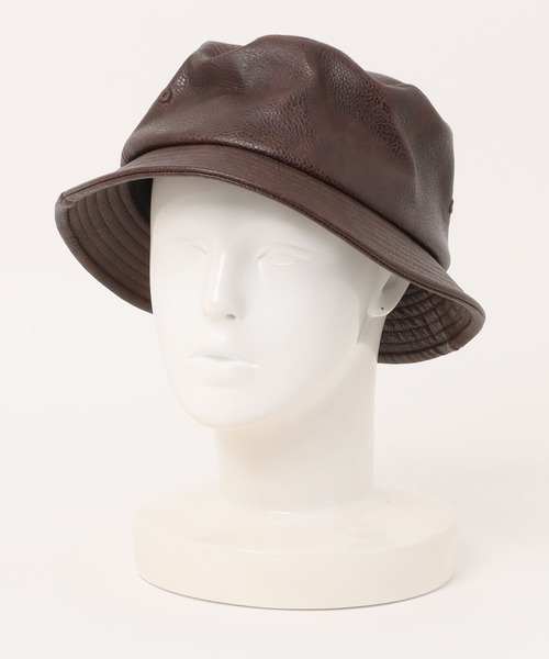AVIREX（アヴィレックス）の「【AVIREX】SYNTHETIC LEATHER BUCKET HAT（ハット・メンズ・ブラウン・FREE）」の6枚目の写真