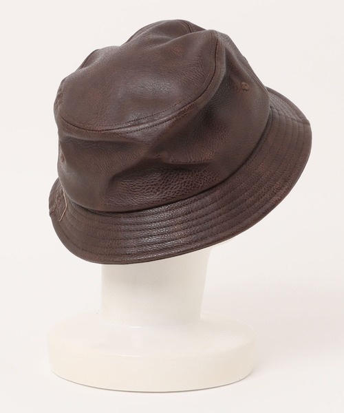 AVIREX（アヴィレックス）の「【AVIREX】SYNTHETIC LEATHER BUCKET HAT（ハット・メンズ・ブラウン・FREE）」の7枚目の写真