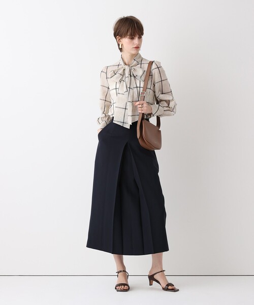 allureville(アルアバイル)の「シアーチェックボウブラウス(シャツ/ブラウス・レディース・ライトパープル/ライトベージュ・2)」の7枚目の写真