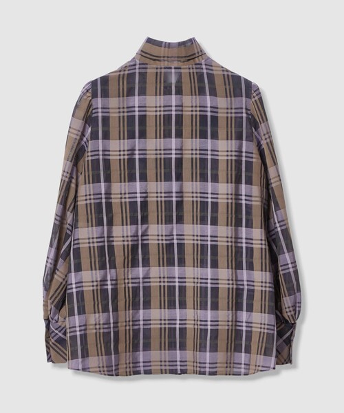 allureville(アルアバイル)の「シアーチェックボウブラウス(シャツ/ブラウス・レディース・ライトパープル/ライトベージュ・2)」の8枚目の写真