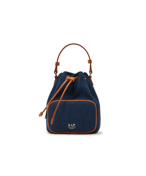 LAP(ラップ)の「CANVAS POCKET BUCKET BAG AS7AB202(メッセンジャーバッグ・レディース・ベージュ/ブルー・FREE)」の2枚目の写真