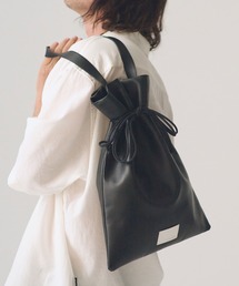 ADAM PATEK（アダムパテック）の「mko13444-water repellent leather mini drawstring bag 巾着型ミニバッグ(AP2619006)（ハンドバッグ）」