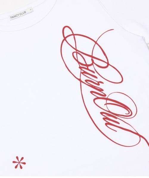 FANCY CLUB(ファンシークラブ)の「A'GEM/9 × .kom 『FANCY CLUB/ファンシークラブ』 BURNING LEAF TEE/バーニングリーフTシャツ(Tシャツ/カットソー・レディース・ホワイト/ブラック・FREE)」の18枚目の写真
