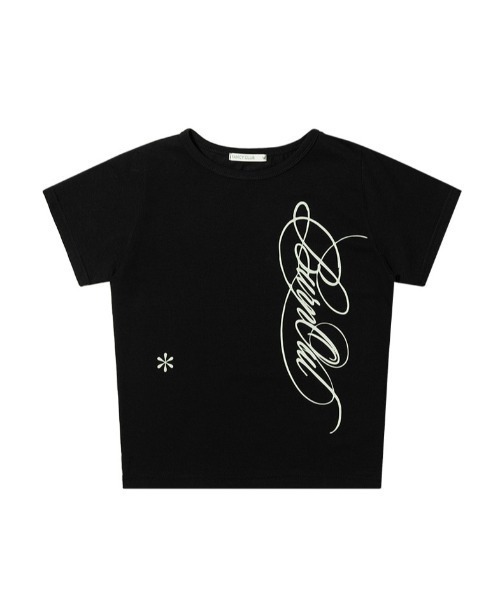 FANCY CLUB(ファンシークラブ)の「A'GEM/9 × .kom 『FANCY CLUB/ファンシークラブ』 BURNING LEAF TEE/バーニングリーフTシャツ(Tシャツ/カットソー・レディース・ホワイト/ブラック・FREE)」の4枚目の写真
