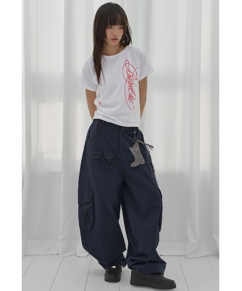 FANCY CLUB(ファンシークラブ)の「A'GEM/9 × .kom 『FANCY CLUB/ファンシークラブ』 BURNING LEAF TEE/バーニングリーフTシャツ(Tシャツ/カットソー・レディース・ホワイト/ブラック・FREE)」の8枚目の写真