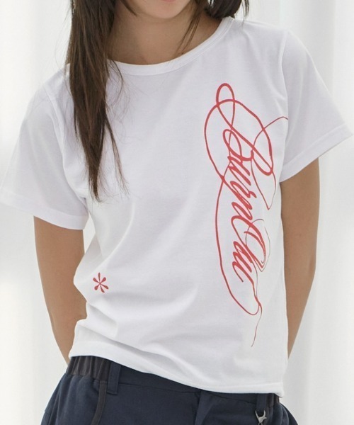 FANCY CLUB(ファンシークラブ)の「A'GEM/9 × .kom 『FANCY CLUB/ファンシークラブ』 BURNING LEAF TEE/バーニングリーフTシャツ(Tシャツ/カットソー・レディース・ホワイト/ブラック・FREE)」の11枚目の写真