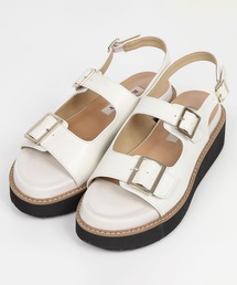 BARCLAY（バークレー）厚底軽量ソール 甲ダブルストラップ バックバンドサンダル