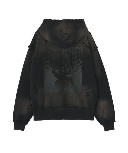 over print(オーバープリント)の「overprint/オーバープリント/SHADOW Hoodie C(パーカー・レディース・ピンク/ブラック・S/L/M)」の3枚目の写真
