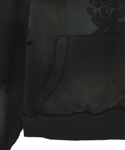over print(オーバープリント)の「overprint/オーバープリント/SHADOW Hoodie C(パーカー・レディース・ピンク/ブラック・S/L/M)」の6枚目の写真