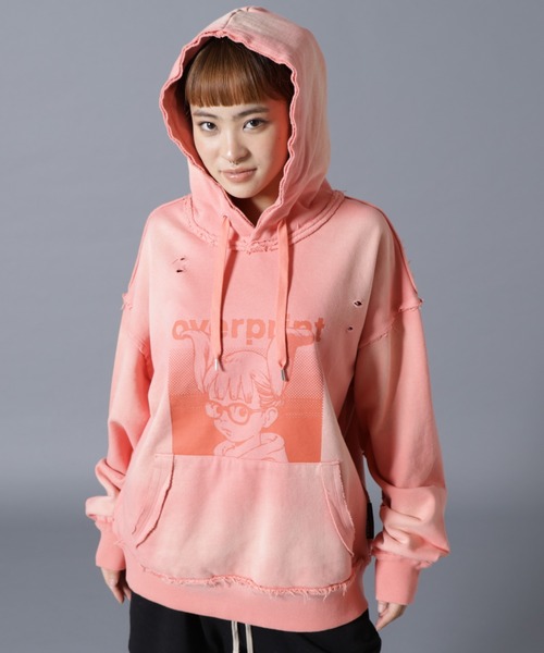 over print(オーバープリント)の「overprint/オーバープリント/SHADOW Hoodie C(パーカー・レディース・ピンク/ブラック・S/L/M)」の19枚目の写真