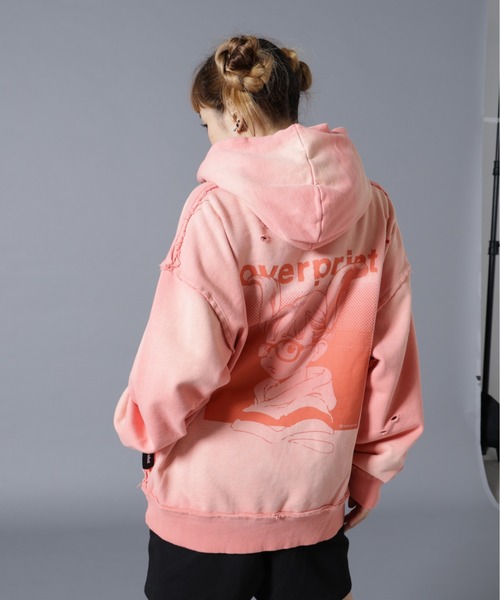 over print(オーバープリント)の「overprint/オーバープリント/SHADOW Hoodie C(パーカー・レディース・ピンク/ブラック・S/L/M)」の20枚目の写真