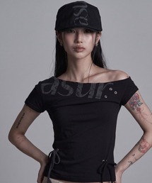 ◇ASYOUARE◇パンチング アンバランス オフショルダー Tシャツ PUNCHING UNBALANCE OFF-SHOULDER T-SHIRT