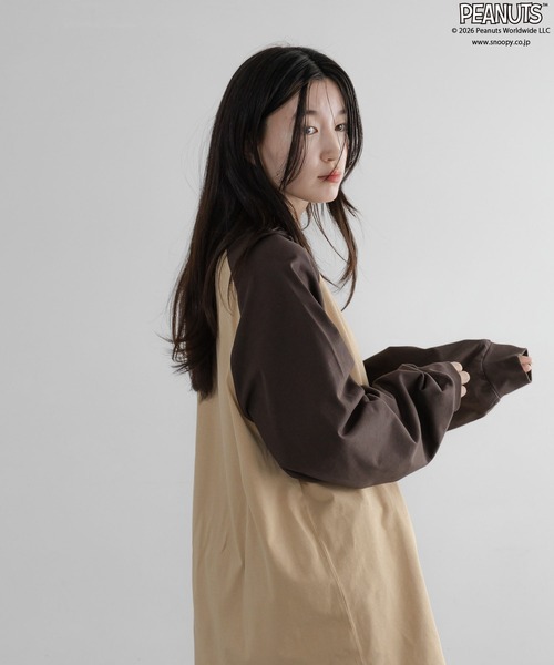 LOWRYS FARM（ローリーズファーム）の「【LFM(U)】SNOOPYラグランＴロングスリーブ　 656663（Tシャツ/カットソー・メンズ・ネイビー/ホワイト/ブラウン・MEDIUM/LARGE）」の22枚目の写真