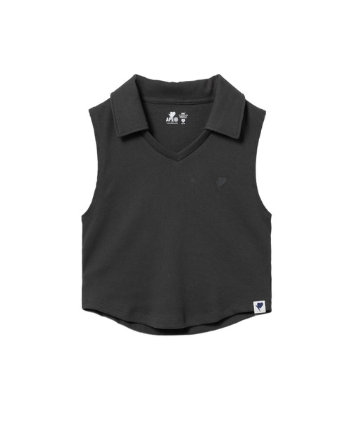 A BATHING APE（アベイシングエイプ）の「POLO VEST（タンクトップ・レディース・グレー/アイボリー/グリーン・X-SMALL/SMALL）」の3枚目の写真