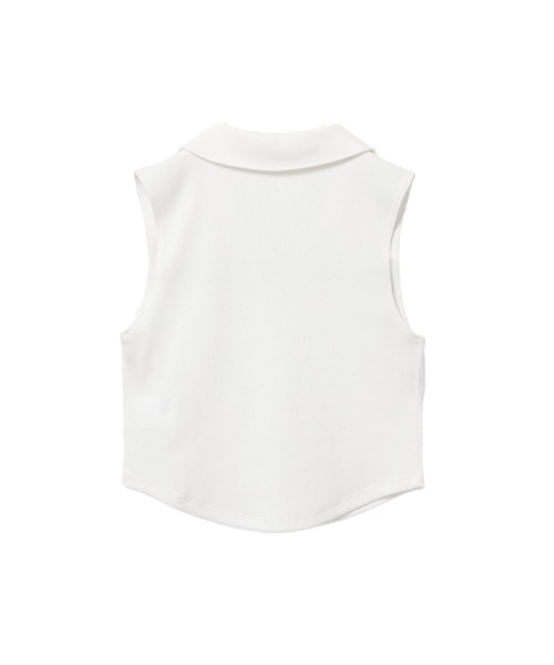 A BATHING APE（アベイシングエイプ）の「POLO VEST（タンクトップ・レディース・グレー/アイボリー/グリーン・X-SMALL/SMALL）」の4枚目の写真